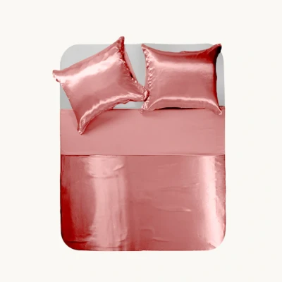 Afbeelding van Satijn Effen Dekbedovertrek set Intimate Rose luxe slaapkamer 1 Persoons 140x200/220