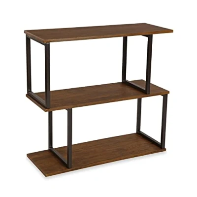 Afbeelding van Versa Boston Industriële stijl bibliotheek wandplank, Afmetingen (H x B H) 75 30 80 cm, Hout en Metaal, Kleur Bruin zwart