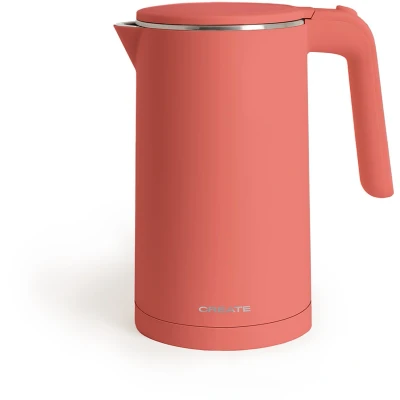 Afbeelding van CREATE Kettle Studio Pro Elektrische waterkoker, 1 l, terracotta, temperatuurregeling, warmhoudfunctie, snoeropwikkeling, automatische uitschakeling, 1000 W