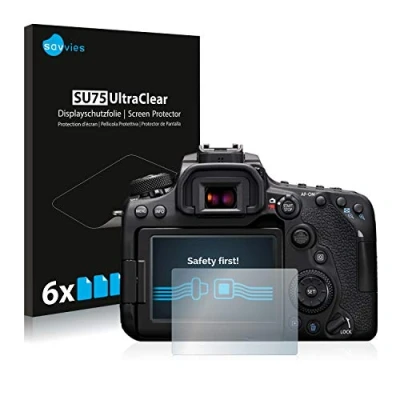 Afbeelding van Savvies Screenprotector voor Canon EOS 90D Folie Beschermfolie transparant (6 Stuks)
