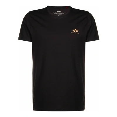 Afbeelding van Alpha Industries Tshirt CAMO Backprint basic, Heren, Maat: Large, Black/woodland