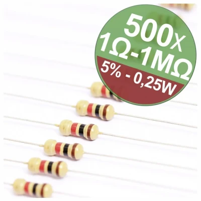 Afbeelding van Quadrios 22P059 Koolfilmweerstand assortiment Axiaal bedraad 0.25 W 5 % 1 set(s)