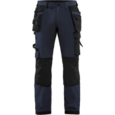 Afbeelding van Blaklader Werkbroek met 4 weg stretch 1522 1645 Donker marineblauw/Zwart C148