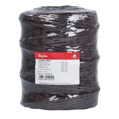 Afbeelding van Rayher 4200505 jutegaren, 6 voudig, mm diameter, spoel 120 m, donkerbruin