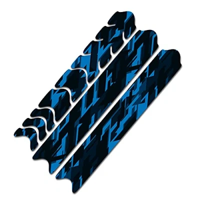 Afbeelding van AlphaShield Fiets framebescherming kettingsteunen bescherming, foliestickers, framebescherming, carbon, MTB, BMX, lakbescherming, folie R161 (16 Future Neon blauw)