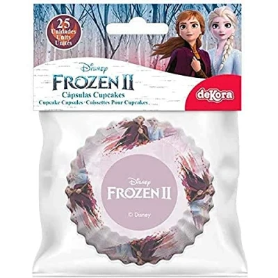 Afbeelding van DEKORA 25 Frozen cupcake vormpjes 5 x 3 cm