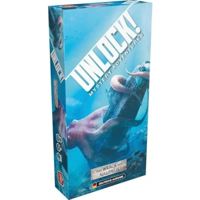 Afbeelding van Space Cowboys, Unlock! Het wrack van de Nautilus, familiespel, raadselspel, 1 6 spelers, vanaf 10+ jaar, 60+ minuten, Duits