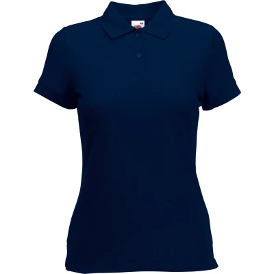 Afbeelding van Fruit Of The Loom Vrouwen Dames Fit 65/35 Poloshirt Korte Mouwen (Donker Marine)