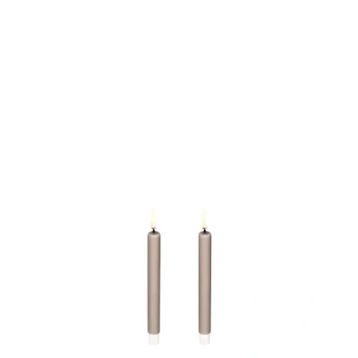 Afbeelding van Uyuni LED Kleine TafelKaars Zandsteen Smooth, Set van 2, 1,3x13,8cm