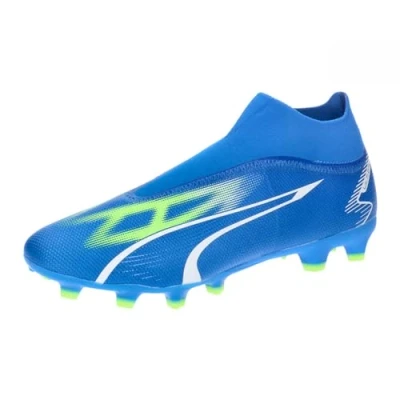 Afbeelding van Puma Ultra MATCH+ LL FG/AG Voetbalschoenen met kunststof noppen, Heren, Maat: 45, blue/white/pro green Kunststof/ textiel