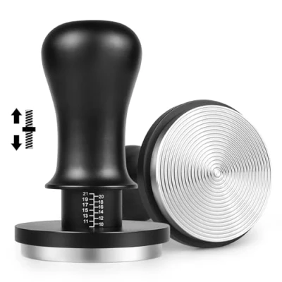 Afbeelding van NOTSEK tamper 54 mm, Ripple Base koffietamper met 10 kg aandrukkracht, basis van 304 roestvrij staal, espresso voor zeefdrager mm