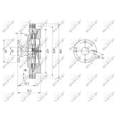Afbeelding van Koppeling, radiateurventilator NRF 49608