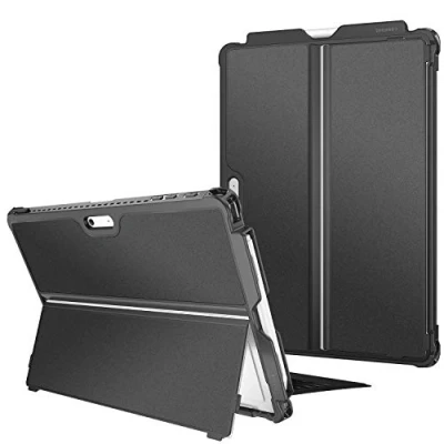 Afbeelding van Fintie Hoes voor Surface Pro 7+ / 7 6 5 LTE, Schokbestendige Robuuste Beschermhoes met Penhouder Harde Case Standaard, Compatibel Type Cover Toetsenbord, Zwart