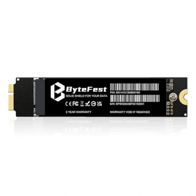 Afbeelding van ByteFest interne 256 GB SSD voor Apple MacBook Air 2010 2011 A1369 (EMC 2392/2469) A1370 2393/2471) (MacOS vooraf geïnstalleerd), solid state unit