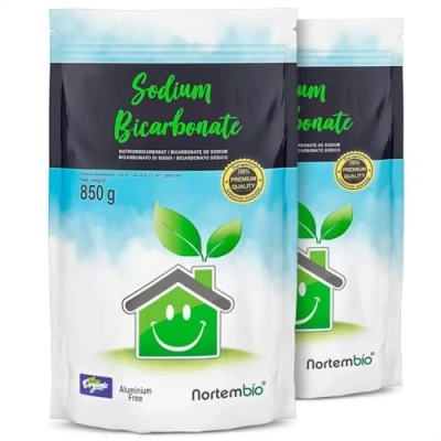 Afbeelding van Nortembio Natriumbicarbonaat 2x850 g. Biologische Input van Natuurlijke Oorsprong. Aluminiumvrije. Beschikbaar E Book.