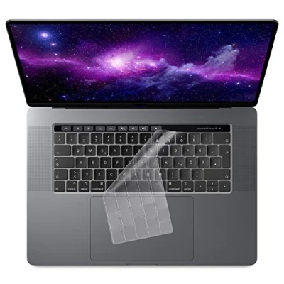Afbeelding van MyGadget toetsenbordbeschermer QWERTZ voor Apple MacBook Pro 13&quot; &amp; 15 inch touchbar (vanaf 2016) siliconen bescherming Duits toetsenbord transparant