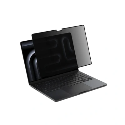 Afbeelding van Belkin ScreenForce TruePrivacy screenprotector voor MacBook Pro 14 M1 3, reflectiewerende Privacy screen protector, hardheid 2H, silicone plaklaag, herbruikbaar, eenvoudig aanbrengen en verwijderen