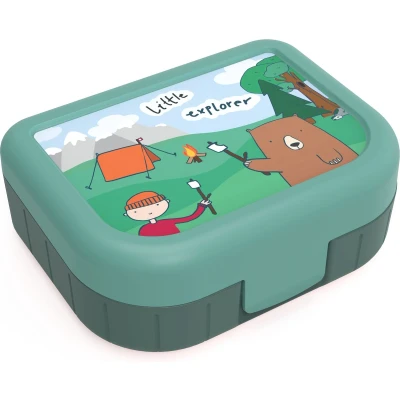 Afbeelding van Rotho Lunchbox To Go Memory kids 1 liter explorer boys 166x133x61mm