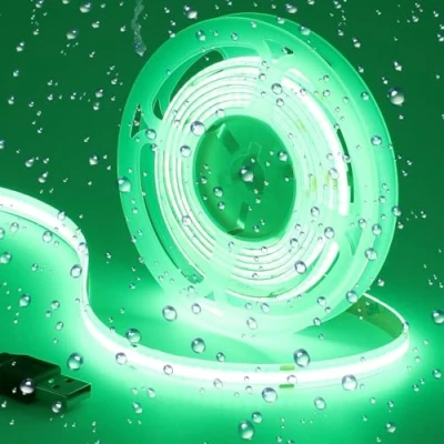 Afbeelding van GOMING 5V COB USB LED Strip Groen IP65 Waterdicht 2M voeding 320LED/M Uniforme Emissie Flexibel bandlichten voor DIY Decor