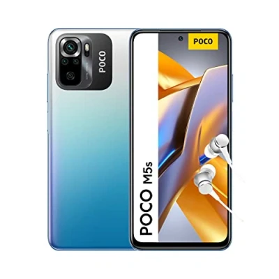 Afbeelding van Xiaomi POCO M5s Smartphone, 4 + 64 GB, display 6,43 inch FHD+ AMOLED, MediaTek Helio G95, MP Quad Camera, 5000 mAh, NFC, blauw (EU versie) zonder oplader