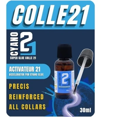 Afbeelding van Activator 21 VLOEIBAAR MET APPLICATOR BORSTEL VAN 30ml. Voor Super Lijm Cyanoacrylaat.