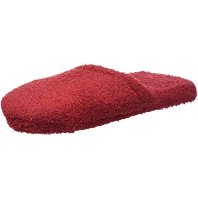 Afbeelding van Excelsa Warme badschoenen voor dames, badstof, rood, 27,5 x 11 3 cm