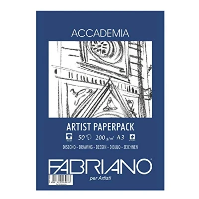 Afbeelding van Fabriano tekenpapier, katoen, wit, 29,7 x 442 0,5 cm