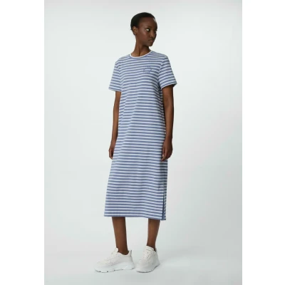 Afbeelding van comma casual identity MIT Streifen Gebreide jurk, Dames, Maat: 34, Hellblau
