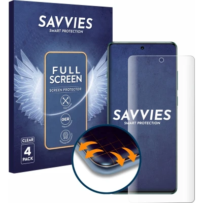 Afbeelding van Savvies Screenprotector voor OnePlus 12 Folie Beschermfolie transparant volledig dekking (4 Stuks)
