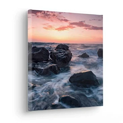 Afbeelding van Komar artprint op linnen Keilrahmenbild Calm Current Größe 30 x cm 30x30 (breedte hoogte), spieraam (1 stuk)