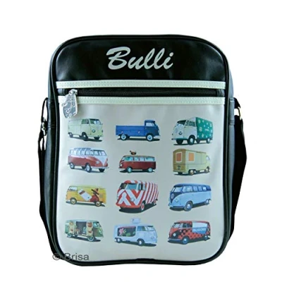 Afbeelding van BRISA VW Collection Volkswagen T1 Bus Transporter Tablet PC Zak Vintage Logo/Zwart