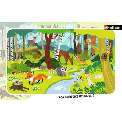 Afbeelding van Nathan 86011 Puzzel voor kinderen, framepuzzel 15 p, bosdieren, vanaf 3 jaar