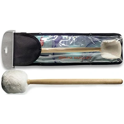 Afbeelding van Stagg 15175 368 mm Maple Mallet voor Marching/Orchestral Trommel met Kleine Witte Pluche Tip