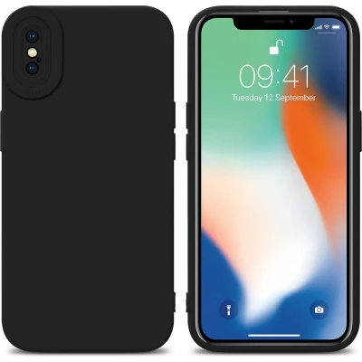 Afbeelding van Cadorabo Hoesje geschikt voor Apple iPhone XS MAX in FLUID ZWART Beschermhoes TPU silicone Cover Case