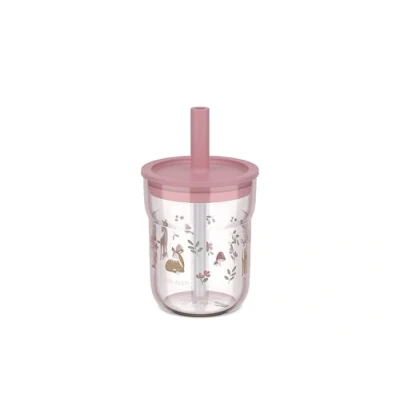 Afbeelding van Mepal Mio kinderglas met rietje 250 ml Makkelijk vast te houden Kinderservies Fairy Garden