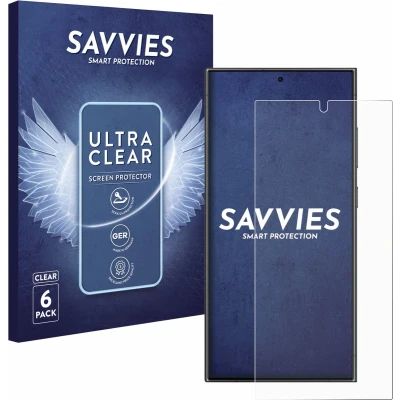 Afbeelding van Savvies Screenprotector voor Samsung Galaxy S24 Ultra (case friendly) Folie Beschermfolie transparant (6 Stuks)