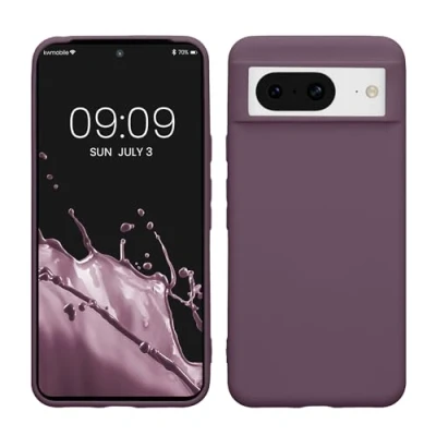 Afbeelding van kwmobile telefoonhoesje geschikt voor Google Pixel 8 Hoesje met siliconen coating Smartphone case in Bleke iris