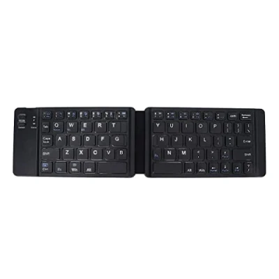 Afbeelding van Draagbaar Opvouwbaar Toetsenbord, Draadloos BT 3.0 Computertoetsenbord, 120mAh USB Oplaadbaar Toetsenbord Zakformaat voor IOS, Android en Win/Smartphones, Tablets, Laptops(zwart)