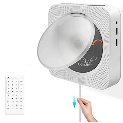 Afbeelding van Adirigo Dvd /cd speler met bluetooth, draagbaar, geïntegreerde hifi luidspreker voor wandmontage, home audio boombox afstandsbediening, HDMI tv aansluiting, FM radio, USB kinderen
