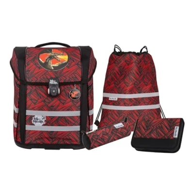 Afbeelding van McNeill Schooltas Ergo Perfecto Schoolbag Set 5 delig Zack Zwart