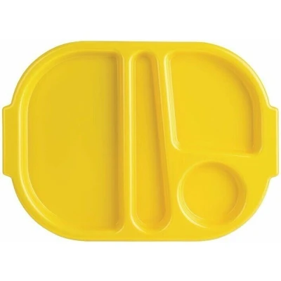 Afbeelding van Kristallon Dienbladen met Vakken 32,2 X 23,6cm Geel DL127 Horeca &amp; Professioneel