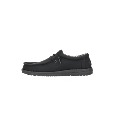 Afbeelding van Hey Dude Wally Classic instappers voor heren, instappers, comfortabel, lichtgewicht, Zwart/Houtskool, 43 EU