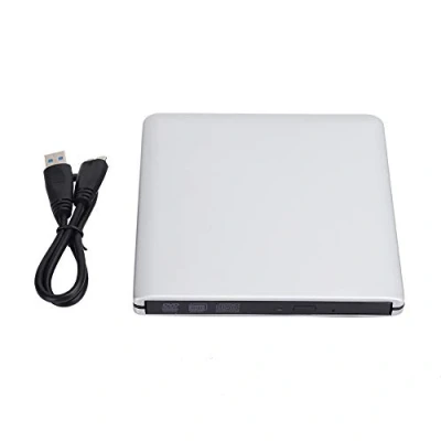 Afbeelding van externe USB 3.0 drive, high speed dvd/cd rw drives, aluminium cd/dvd brander, optische drive voor ME / 2000 XP WIN7 WIN8 WIN10 OS (zilver)