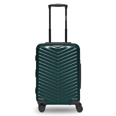 Afbeelding van Redolz Essentials 18 4 wielen Cabinewagen 55 cm met uitbreidingsplooi Harde bagage TSA slot Metallic Green Shiny