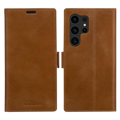 Afbeelding van Samsung Galaxy S24 Ultra Hoesje Echt leder dbramante1928 Bookcase Bruin Telefoonhoesje