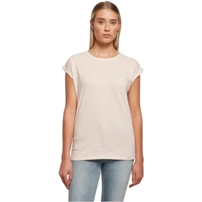 Afbeelding van Damesshirt met ronde hals en omgeslagen mouw Pink 4XL