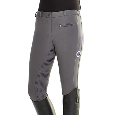 Afbeelding van PFIFF 102235 dames rijbroek Yasmin met siliconen grip trim, grijs 40