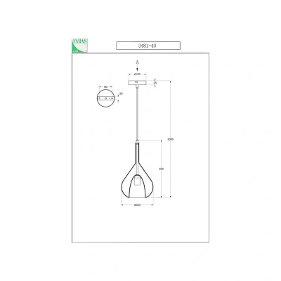 Afbeelding van Fabas Luce Hanglamp paars, groen, 1 lamp, glas