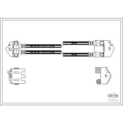 Afbeelding van CORTECO 19030323 Remslang Achteras 385mm FORD: Transit Mk5 Flatbed Vrachtwagen/Chassis (V184, V185) 2.4 DI, 2.0 2.3 16V, TDCi, TDE