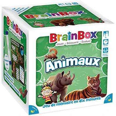 Afbeelding van Bordspel BrainBox Dieren Observatie en geheugenspel 1 speler of meer 8 jaar ouder
